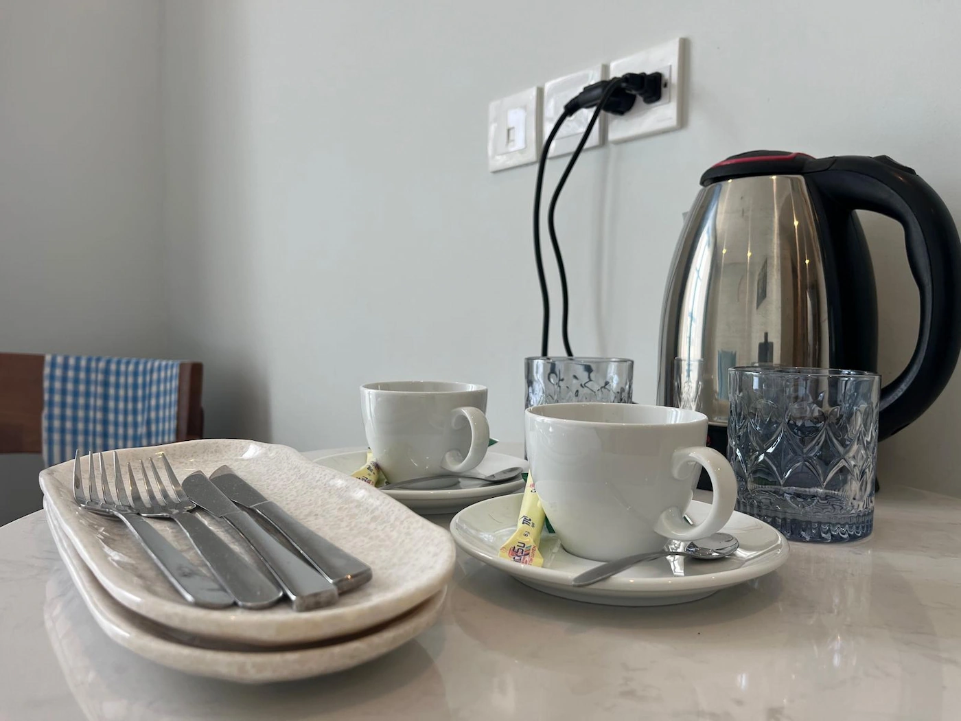 Plateau café en chambre